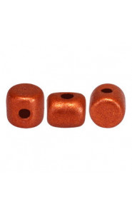 Les perles par Puca® Minos beads Bronze red mat 00030/01750